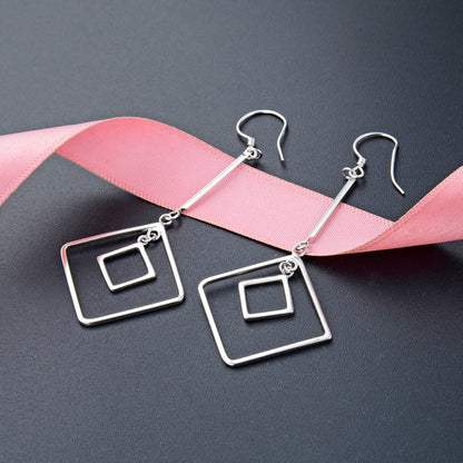 925 Sterling Silver Cartoon Hoop Earrings - 2.9g Playful Everyday Earrings for Women