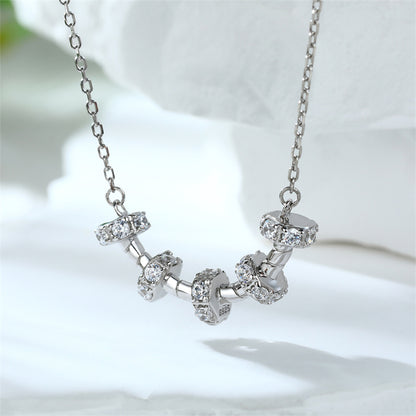 925 Sterling Silver Circle Pendant Necklace - Trendy Hoop Chain for Women
