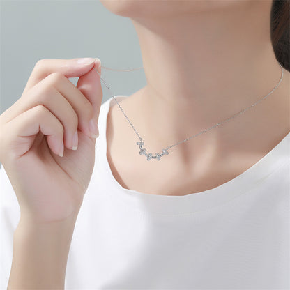 925 Sterling Silver Circle Pendant Necklace - Trendy Hoop Chain for Women