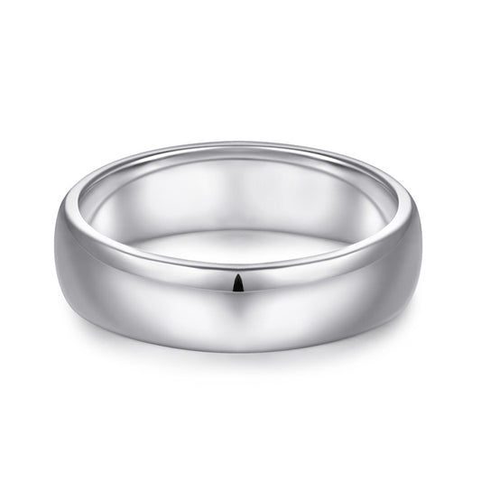925 Sterling Silver Curved Statement Ring – Minimalist Geometric Band