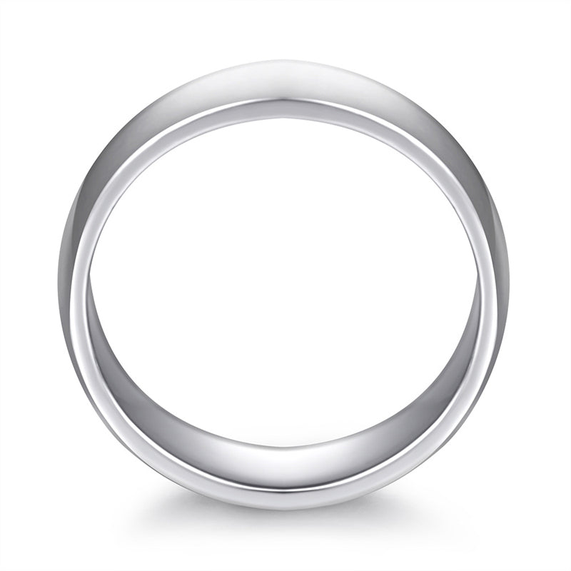 925 Sterling Silver Curved Statement Ring – Minimalist Geometric Band