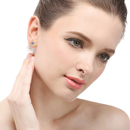 925 Sterling Silver Diamond Geometric Stud Earrings - Korean Style Women's Fashion Earrings with Plastic Backs