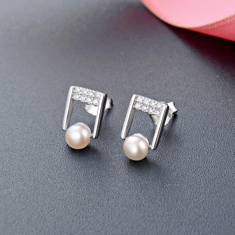 925 Sterling Silver Diamond Stud Earrings - 1g Light Luxury Everyday Earrings with Plastic Backs