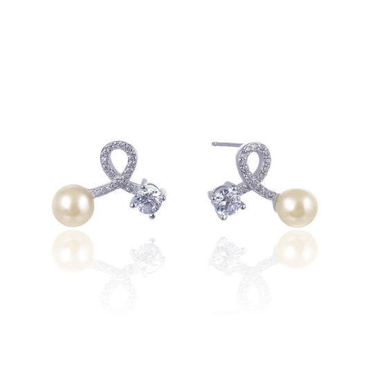 925 Sterling Silver Diamond Stud Earrings - 3.1g Minimalist Everyday Earrings with Plastic Backs