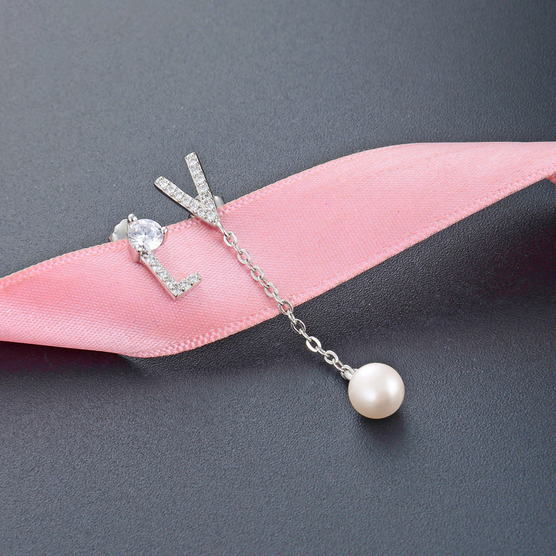 925 Sterling Silver Diamond Stud Earrings - Minimalist Everyday Jewelry for Women (with Plastic Ear Backs)