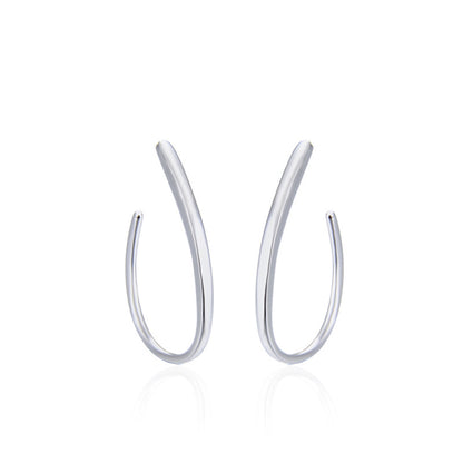 925 Sterling Silver Ear Clips-Minimalist Korean Style for Everyday Wear (1.3g)