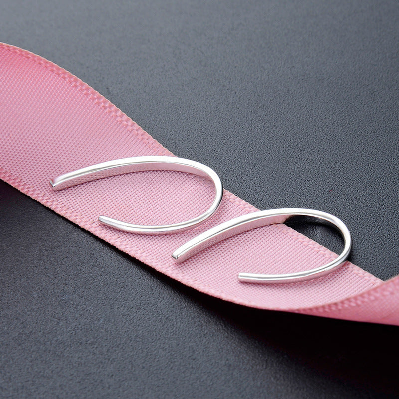 925 Sterling Silver Ear Clips-Minimalist Korean Style for Everyday Wear (1.3g)