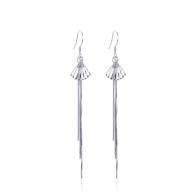 925 Sterling Silver Eternal Harmony Drop Earrings - Buddhist Auspicious Symbol Dangle Earrings for Women