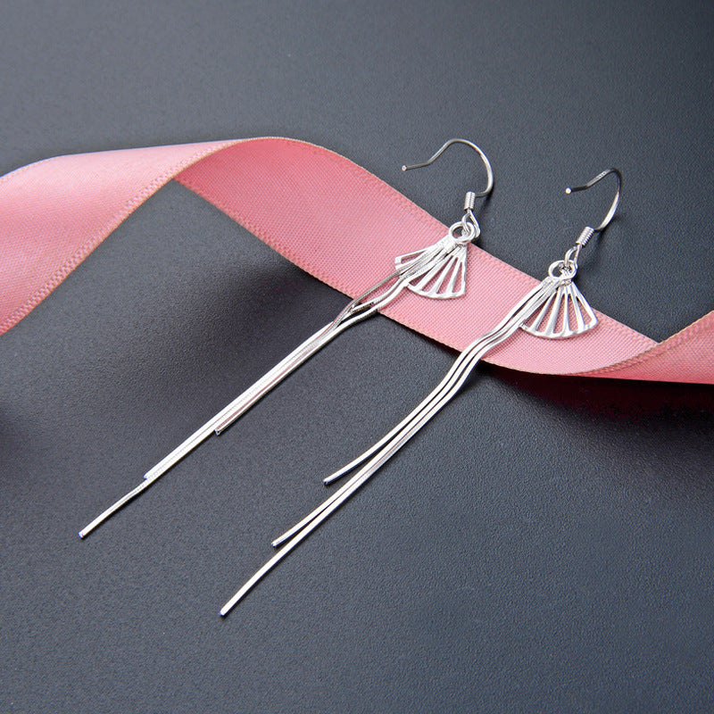 925 Sterling Silver Eternal Harmony Drop Earrings - Buddhist Auspicious Symbol Dangle Earrings for Women