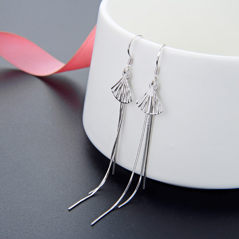 925 Sterling Silver Eternal Harmony Drop Earrings - Buddhist Auspicious Symbol Dangle Earrings for Women