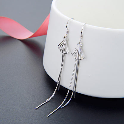 925 Sterling Silver Eternal Harmony Drop Earrings - Buddhist Auspicious Symbol Dangle Earrings for Women