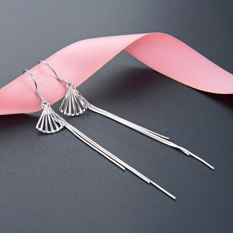 925 Sterling Silver Eternal Harmony Drop Earrings - Buddhist Auspicious Symbol Dangle Earrings for Women
