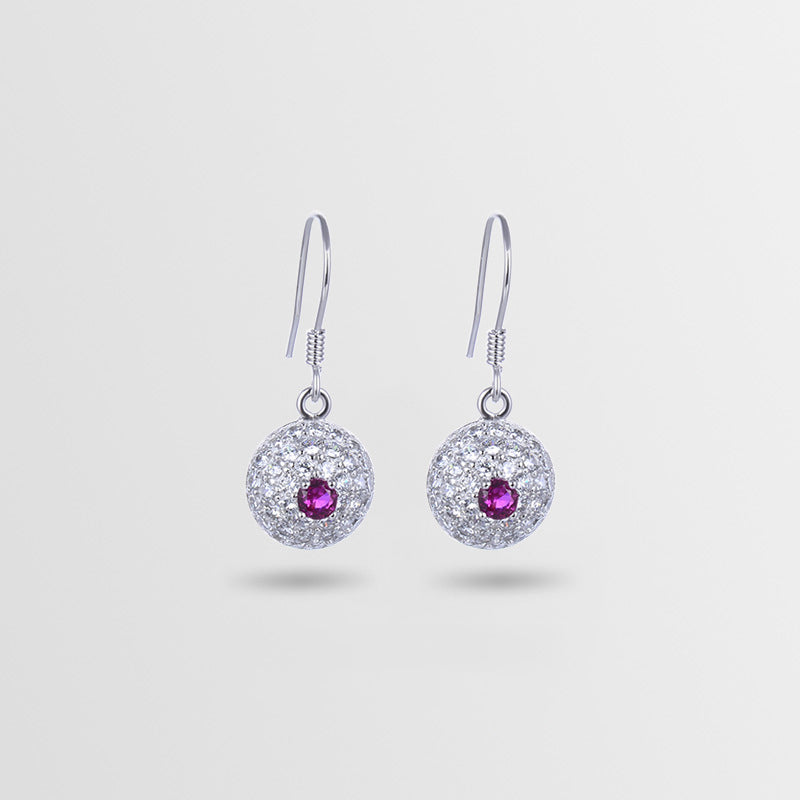 925 Sterling Silver Eye Dangle Earrings - Korean Style Geometric Evil Eye Earrings for Women