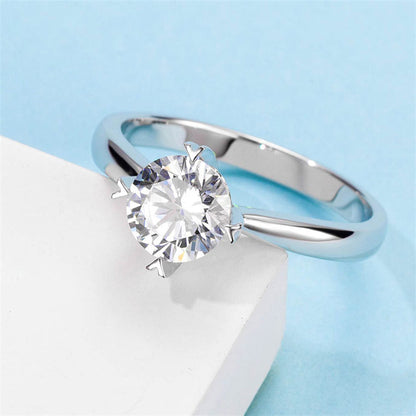 925 Sterling Silver Four-Prong Moissanite Ring - New Cross-Border E-Commerce Exclusive