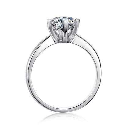925 Sterling Silver Four-Prong Moissanite Ring - New Cross-Border E-Commerce Exclusive