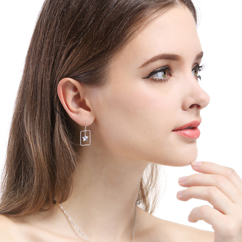 925 Sterling Silver Fox Hoop Earrings - 2.8g Light Luxury Animal Motif Earrings for Women