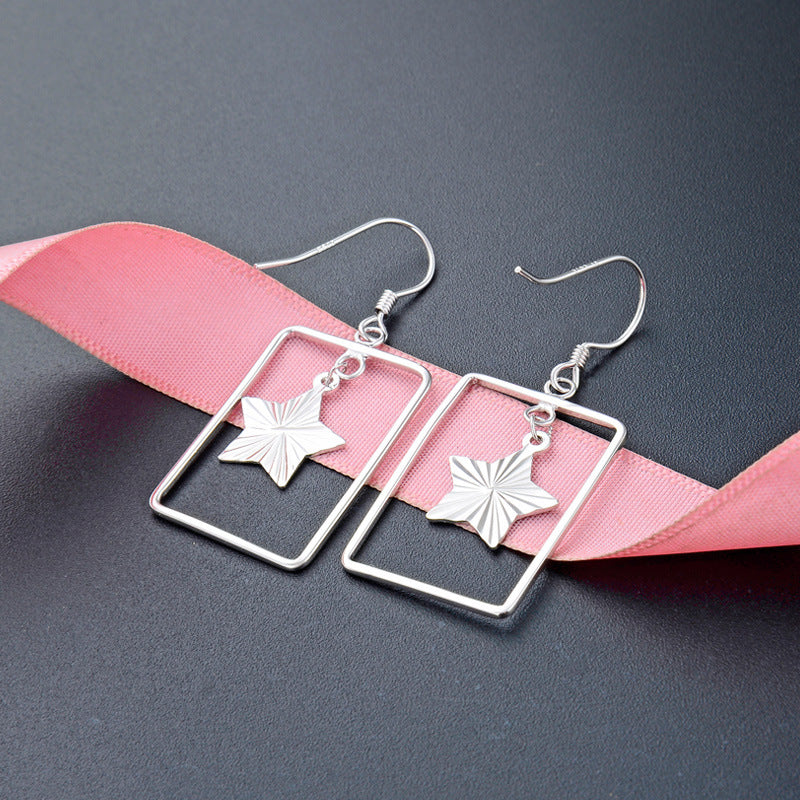 925 Sterling Silver Fox Hoop Earrings - 2.8g Light Luxury Animal Motif Earrings for Women