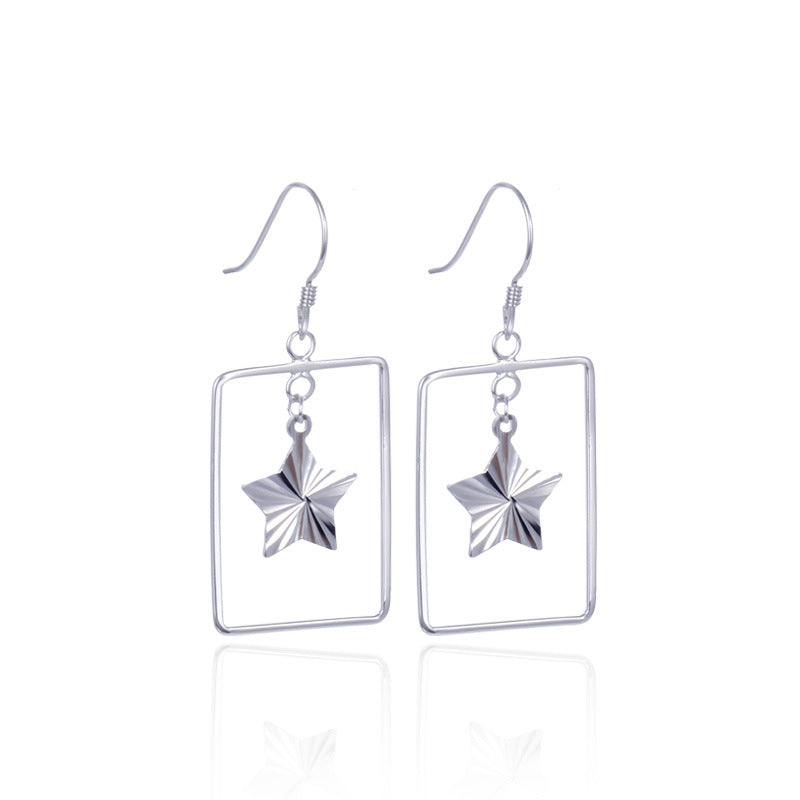925 Sterling Silver Fox Hoop Earrings - 2.8g Light Luxury Animal Motif Earrings for Women