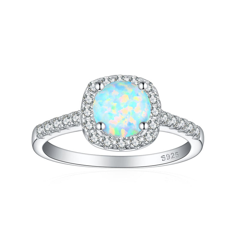 925 Sterling Silver Gemstone Ring Collection – Opal, Emerald, Ruby & Sapphire Statement Jewelry