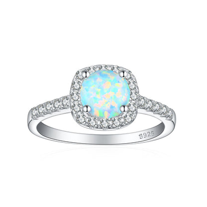 925 Sterling Silver Gemstone Ring Collection – Opal, Emerald, Ruby & Sapphire Statement Jewelry