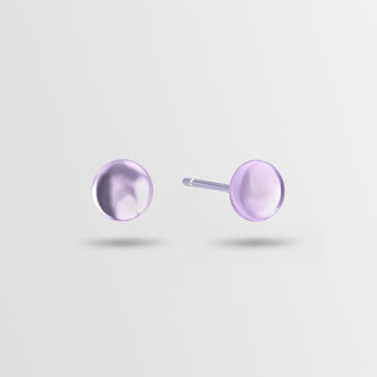 925 Sterling Silver Geometric Crystal Stud Earrings - Blue/Pink/White Korean Style Earrings with Plastic Backs