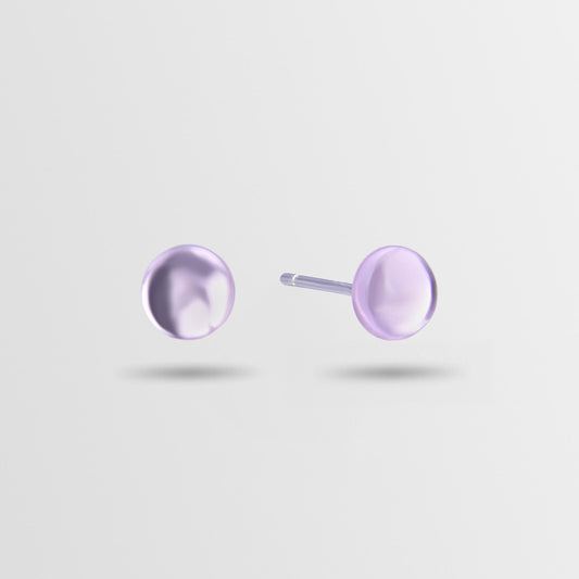 925 Sterling Silver Geometric Crystal Stud Earrings - Blue/Pink/White Korean Style Earrings with Plastic Backs