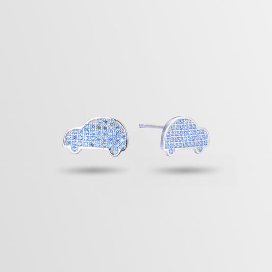 925 Sterling Silver Geometric Diamond Stud Earrings - Korean Style Minimalist Earrings with Plastic Backs