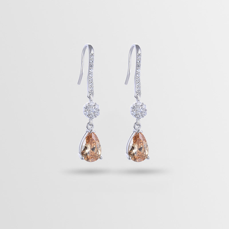 925 Sterling Silver Geometric Drop Earrings - Korean Minimalist Dangle Earrings for Women