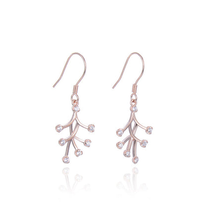 925 Sterling Silver Geometric Drop Earrings - Korean Minimalist Dangle Earrings for Women