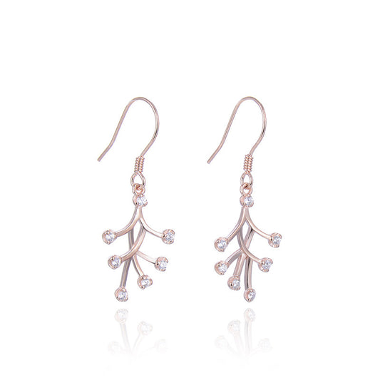 925 Sterling Silver Geometric Drop Earrings - Korean Minimalist Dangle Earrings for Women