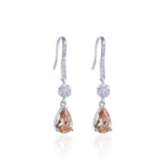 925 Sterling Silver Geometric Drop Earrings - Korean Minimalist Dangle Earrings for Women