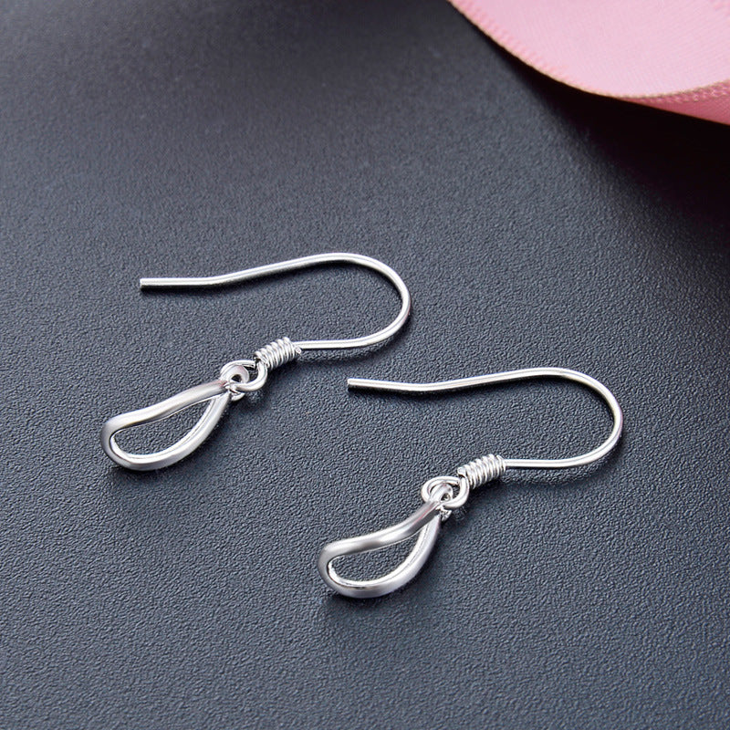 925 Sterling Silver Geometric Drop Earrings - Korean Style Minimalist Dangle Earrings for Women