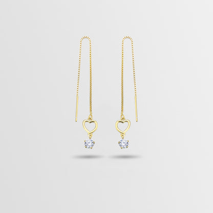 925 Sterling Silver Geometric Drop Earrings - Korean Style Minimalist Dangle Earrings with Plastic Stoppers