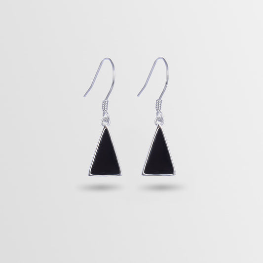 925 Sterling Silver Geometric Drop Earrings - Minimalist Modern Dangle Earrings for Women