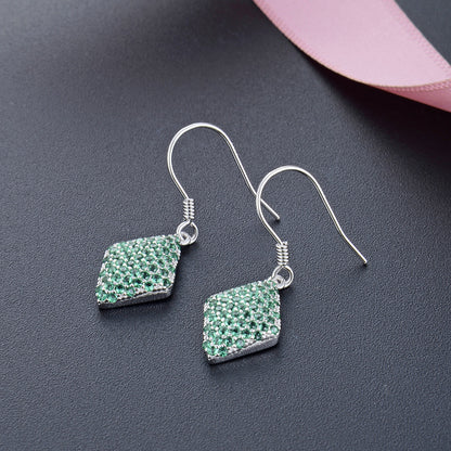 925 Sterling Silver Geometric Drop Earrings - Minimalist Modern Dangle Earrings for Women