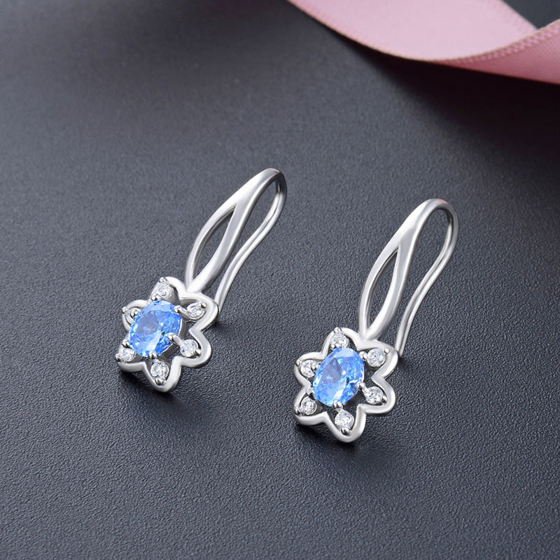 925 Sterling Silver Geometric Drop Earrings - Minimalist Modern Dangle Earrings for Women