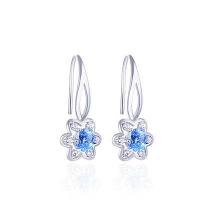 925 Sterling Silver Geometric Drop Earrings - Minimalist Modern Dangle Earrings for Women