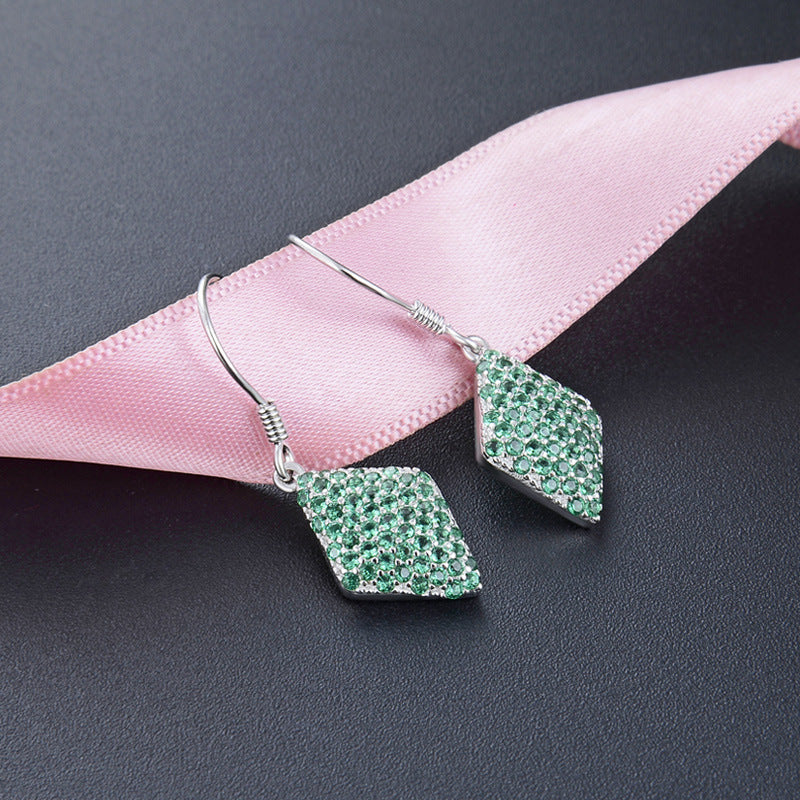 925 Sterling Silver Geometric Drop Earrings - Minimalist Modern Dangle Earrings for Women
