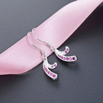 925 Sterling Silver Geometric Earrings-White Gold & Rose Gold Plated Korean Style Fashion Studs for Women