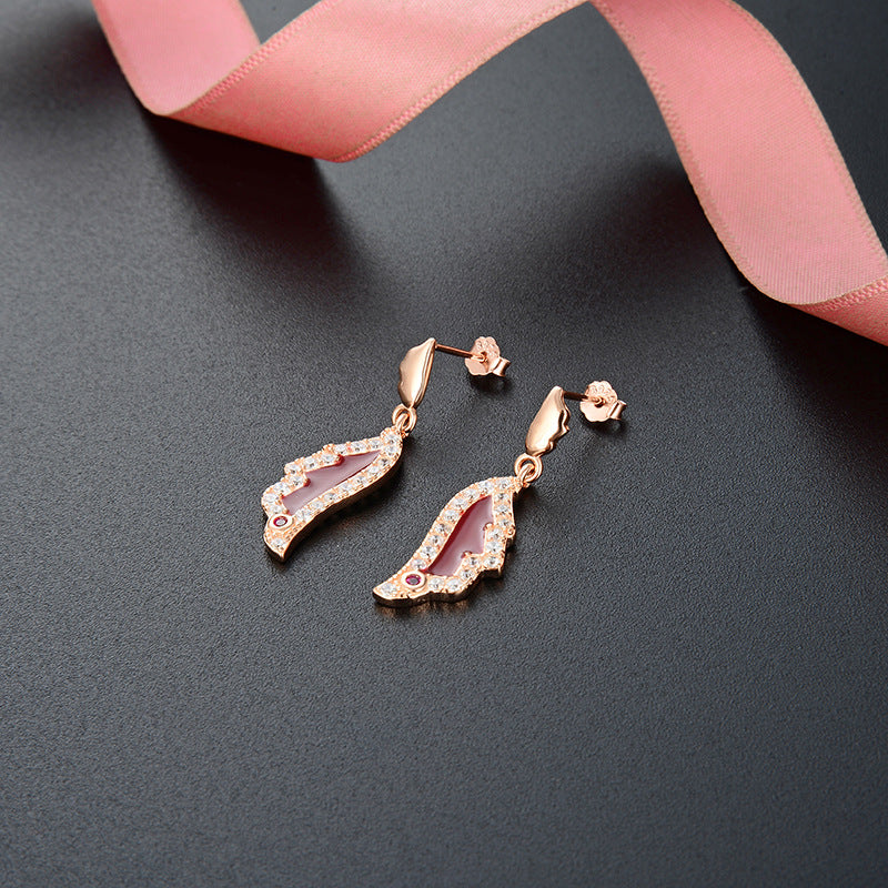 925 Sterling Silver Geometric Stud Earrings - Electroplated Korean Style Minimalist Earrings with Plastic Ear Stoppers