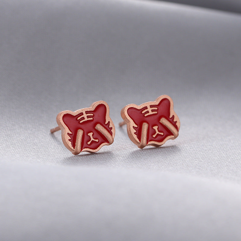 925 Sterling Silver Geometric Stud Earrings - Electroplated Korean Style Minimalist Earrings with Plastic Stoppers