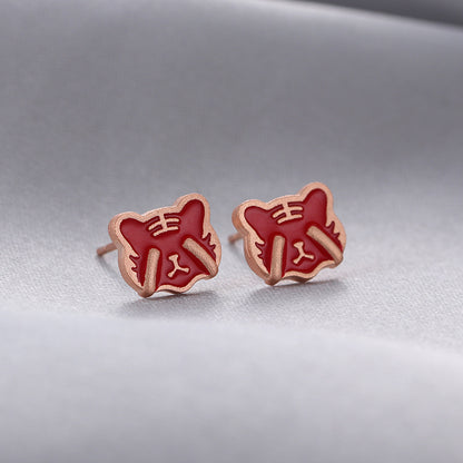 925 Sterling Silver Geometric Stud Earrings - Electroplated Korean Style Minimalist Earrings with Plastic Stoppers