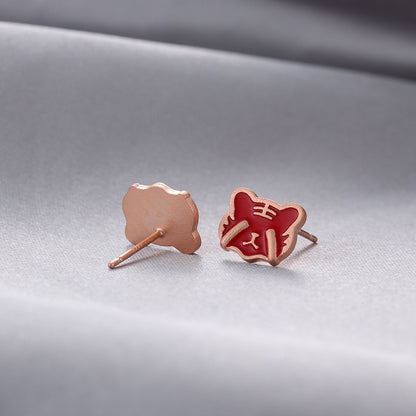 925 Sterling Silver Geometric Stud Earrings - Electroplated Korean Style Minimalist Earrings with Plastic Stoppers