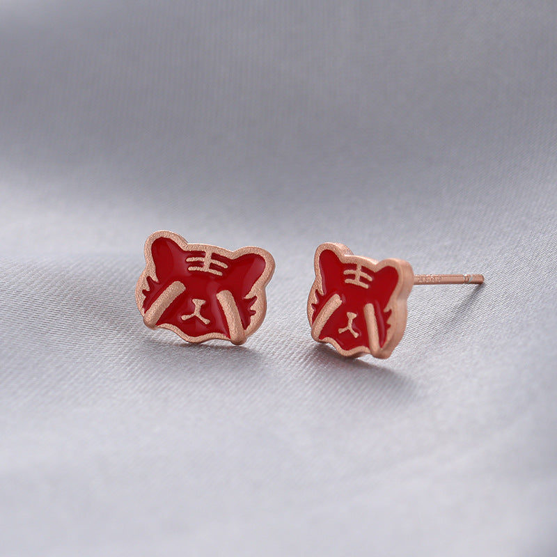 925 Sterling Silver Geometric Stud Earrings - Electroplated Korean Style Minimalist Earrings with Plastic Stoppers