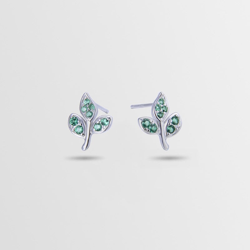 925 Sterling Silver Geometric Stud Earrings - Electroplated Korean Style Minimalist Fashion Earrings with Plastic Ear Stoppers