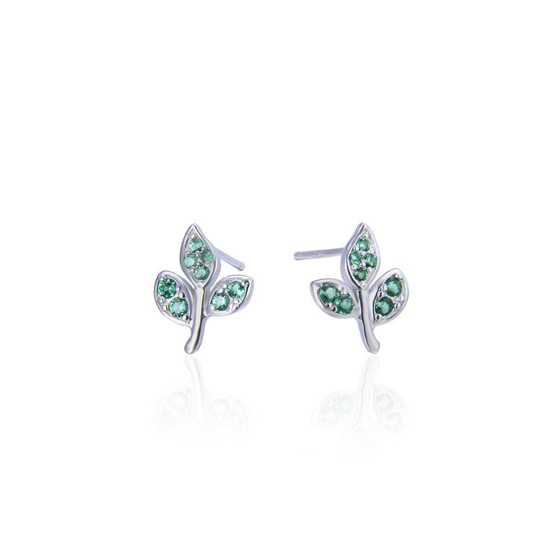 925 Sterling Silver Geometric Stud Earrings - Electroplated Korean Style Minimalist Fashion Earrings with Plastic Ear Stoppers