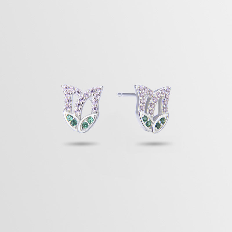 925 Sterling Silver Geometric Stud Earrings - Korean Minimalist Earrings with Plastic Backs