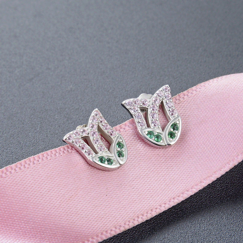 925 Sterling Silver Geometric Stud Earrings - Korean Minimalist Earrings with Plastic Backs