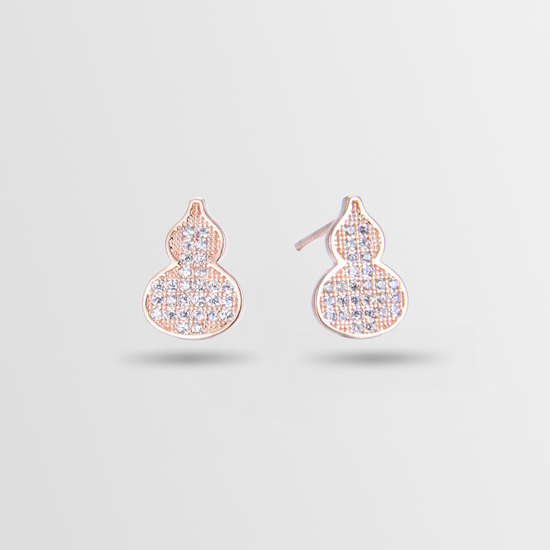 925 Sterling Silver Geometric Stud Earrings - Korean Style Diamond Accent Earrings with Plastic Ear Stoppers