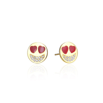 925 Sterling Silver Geometric Stud Earrings - Korean Style Diamond Accent Earrings with Plastic Ear Stoppers